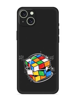 Cubik Vector Embossed Soft Silicone Case for Apple Iphone 15 Plus