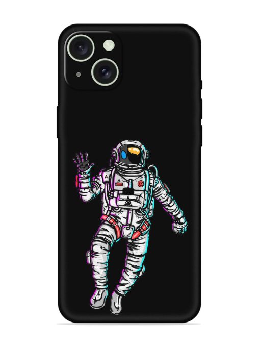 Spaceman Embossed Soft Silicone Case for Apple Iphone 15 Plus