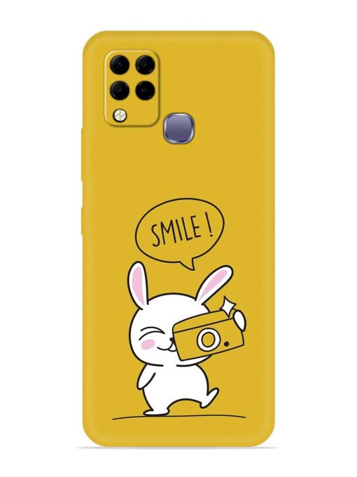 Hey Smile Please Embossed Soft Silicone Case for Infinix Hot 10S Edge Zapvi