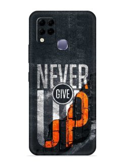 Never Give Up Embossed Soft Silicone Case for Infinix Hot 10S