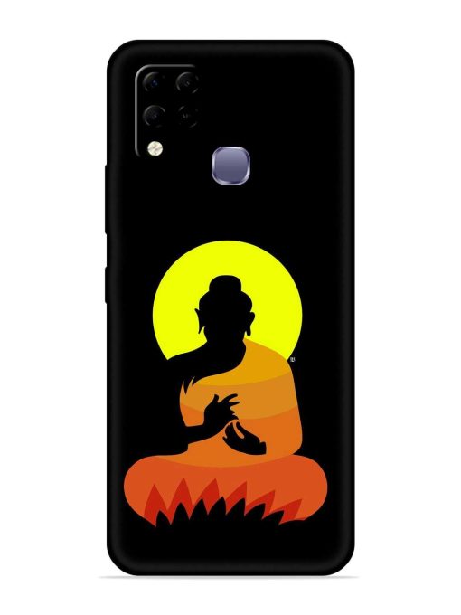 Buddha Art Black Embossed Soft Silicone Case for Infinix Hot 10S Edge Zapvi