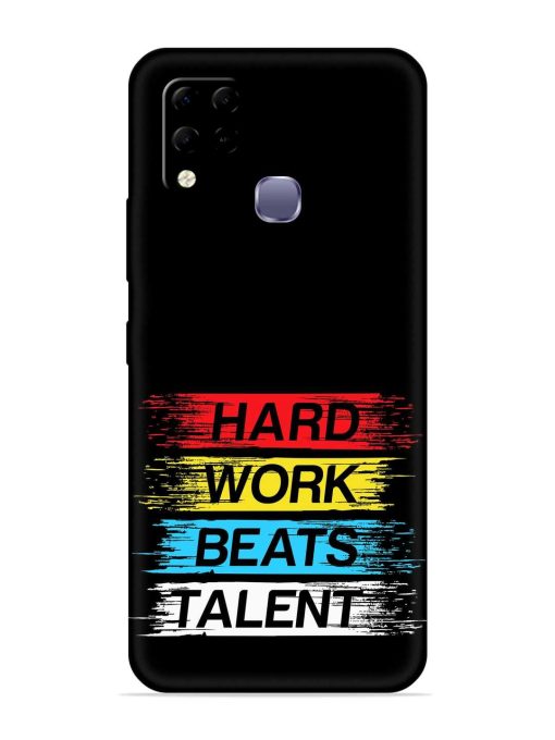 Hard Work Beats Embossed Soft Silicone Case for Infinix Hot 10S