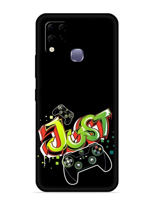 Graffiti Gamepad Illustration Embossed Soft Silicone Case for Infinix Hot 10S