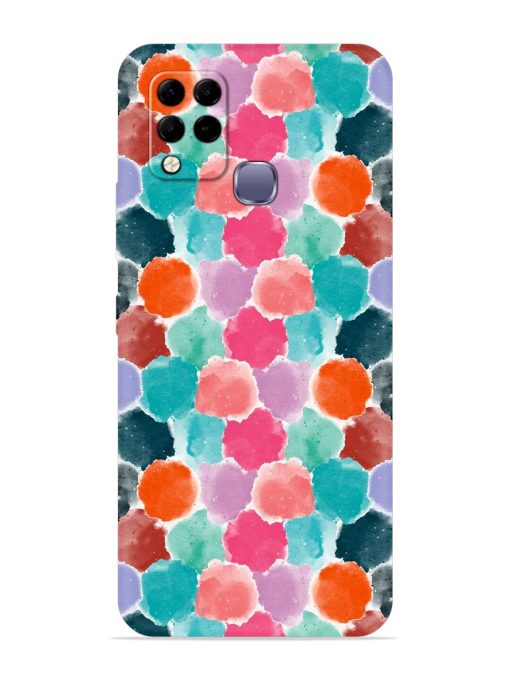 Colorful Seamless Pattern Embossed Soft Silicone Case for Infinix Hot 10S