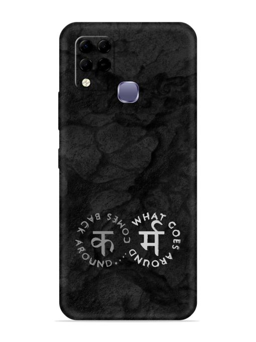 Karma Hindi Word Embossed Soft Silicone Case for Infinix Hot 10S