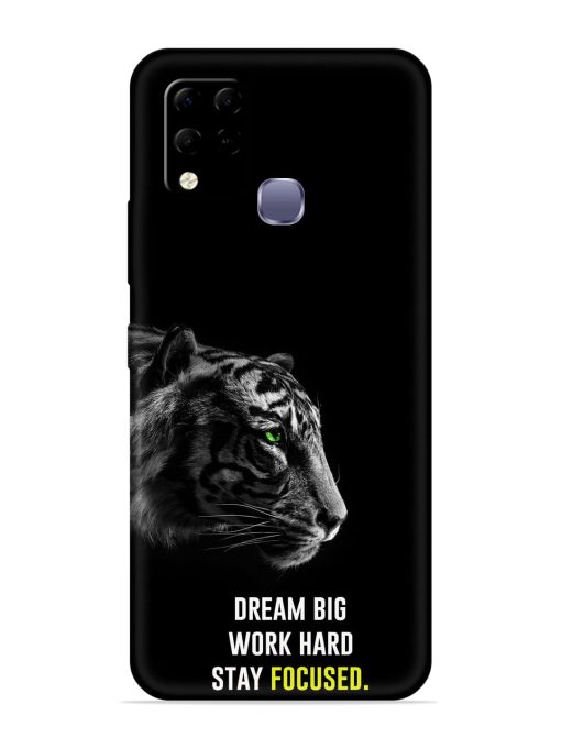 Dream Big Work Hard Embossed Soft Silicone Case for Infinix Hot 10S