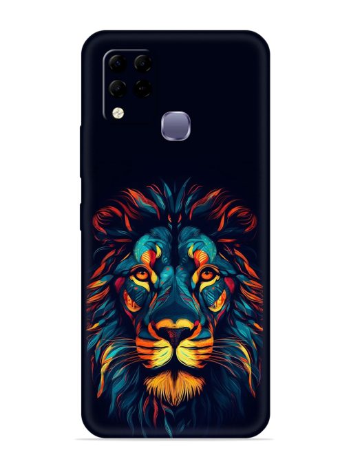 Colorful Lion Embossed Soft Silicone Case for Infinix Hot 10S Edge Zapvi