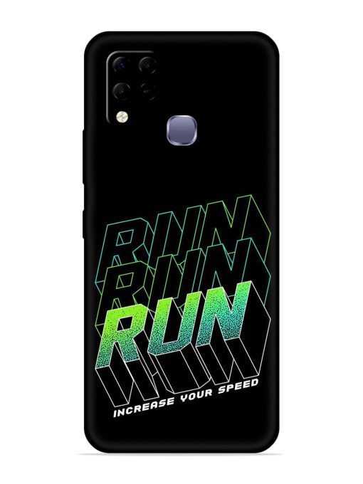 Run Embossed Soft Silicone Case for Infinix Hot 10S