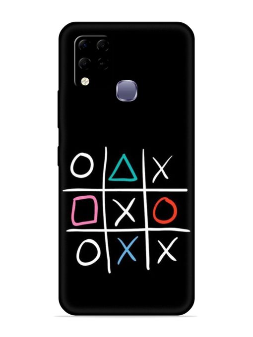 Super Neon Tic-Tac-Toe Embossed Soft Silicone Case for Infinix Hot 10S