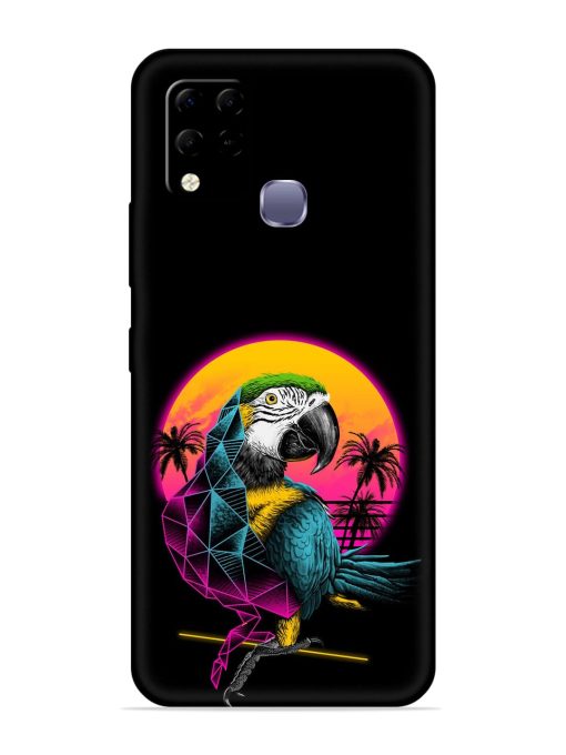 Rad Parrot Embossed Soft Silicone Case for Infinix Hot 10S