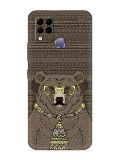 Grizzly Bear Embossed Soft Silicone Case for Infinix Hot 10S