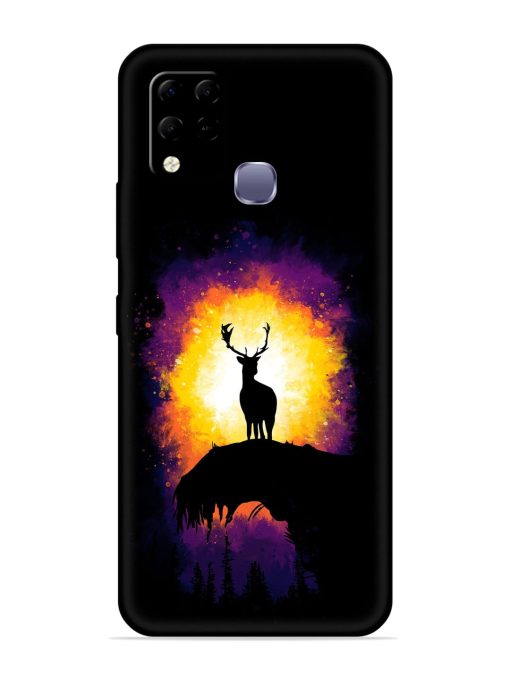 Elk Animal Art Embossed Soft Silicone Case for Infinix Hot 10S