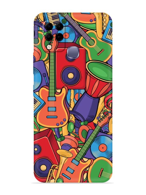 Colorful Music Art Embossed Soft Silicone Case for Infinix Hot 10S