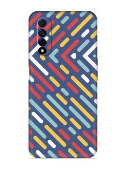 Colored Lines Embossed Soft Silicone Case for Realme Narzo 30 (4G)