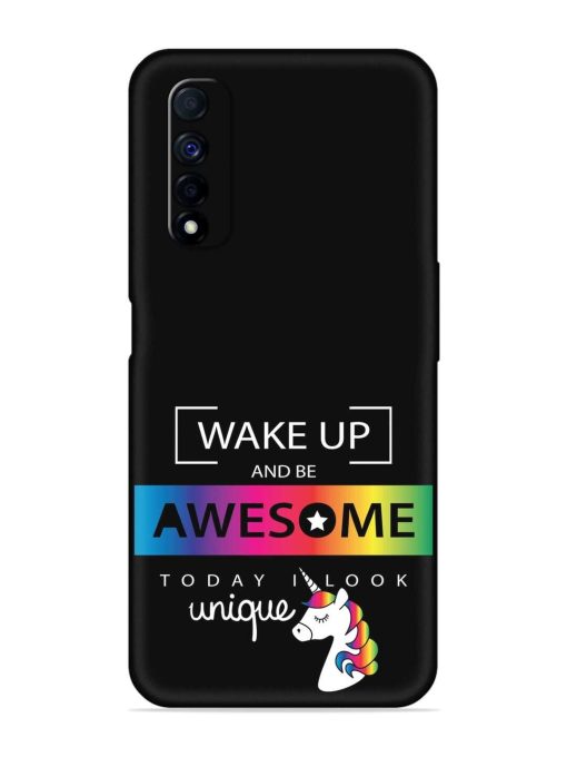 Inspirational Quote Unicorn Embossed Soft Silicone Case for Realme Narzo 30 (4G) Edge Zapvi