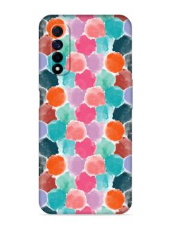 Colorful Seamless Pattern Embossed Soft Silicone Case for Realme Narzo 30 (4G)