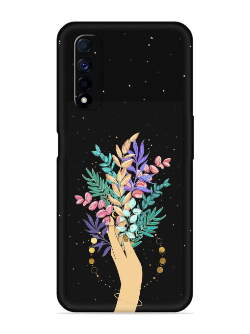 Flower On Hand Embossed Soft Silicone Case for Realme Narzo 30 (4G) Edge Zapvi