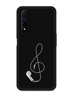 Music Earphone Vector Embossed Soft Silicone Case for Realme Narzo 30 (4G)