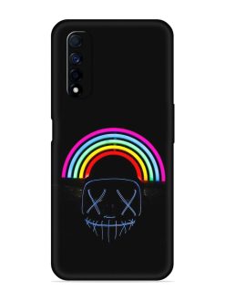 Mask Rainbow Embossed Soft Silicone Case for Realme Narzo 30 (4G)