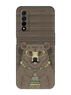 Grizzly Bear Embossed Soft Silicone Case for Realme Narzo 30 (4G)