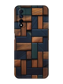Wooden Background Cubes Embossed Soft Silicone Case for Realme Narzo 30 (4G)