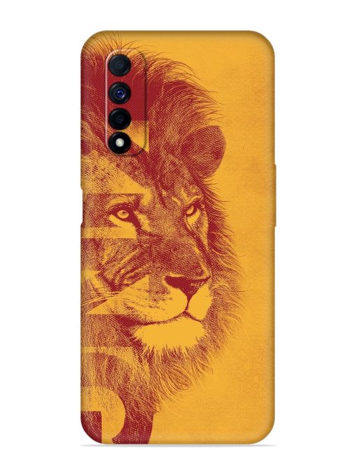 Gold Lion Crown Art Embossed Soft Silicone Case for Realme Narzo 30 (4G)