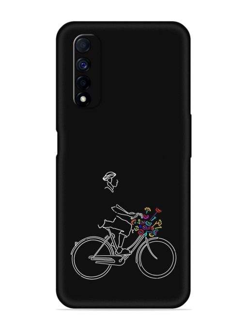 Minimalist Cycle Art Embossed Soft Silicone Case for Realme Narzo 30 (4G) Edge Zapvi