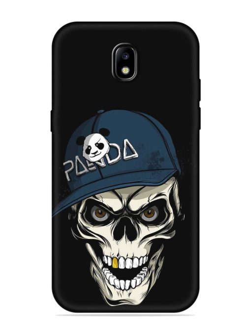 Panda Skull Embossed Soft Silicone Case for Samsung Galaxy J7 (2017) Edge Zapvi