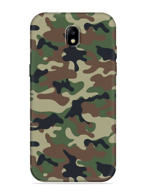 Army Military Camouflage Dark Green Embossed Soft Silicone Case for Samsung Galaxy J7 (2017) Edge Zapvi