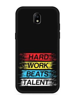 Hard Work Beats Embossed Soft Silicone Case for Samsung Galaxy J7 (2017)