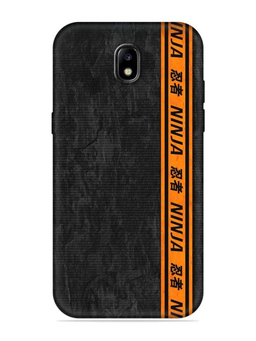 Ninja Srtips Embossed Soft Silicone Case for Samsung Galaxy J7 (2017) Edge Zapvi