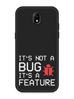 Not Bug Feature Embossed Soft Silicone Case for Samsung Galaxy J7 (2017)