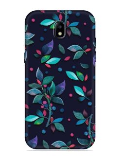 Decorative Watercolor Flower Embossed Soft Silicone Case for Samsung Galaxy J7 (2017)