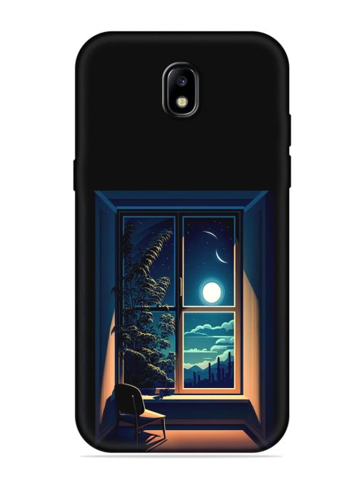 Night View At Window Embossed Soft Silicone Case for Samsung Galaxy J7 (2017)