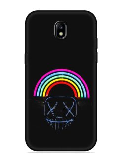 Mask Rainbow Embossed Soft Silicone Case for Samsung Galaxy J7 (2017)