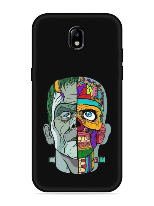 Men Vs Skull Embossed Soft Silicone Case for Samsung Galaxy J7 (2017) Edge Zapvi