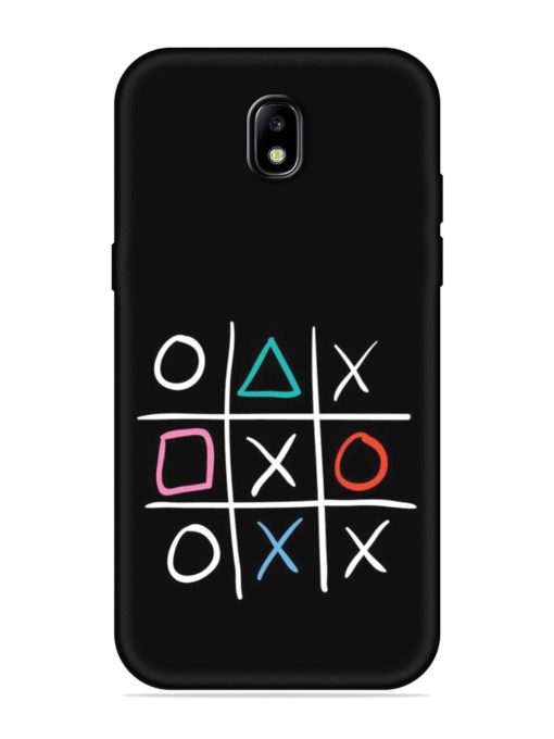 Super Neon Tic-Tac-Toe Embossed Soft Silicone Case for Samsung Galaxy J7 (2017)