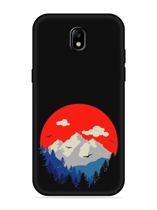 Mountain Abstract Embossed Soft Silicone Case for Samsung Galaxy J7 (2017)