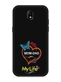 Love You Mom Dad Embossed Soft Silicone Case for Samsung Galaxy J7 (2017)