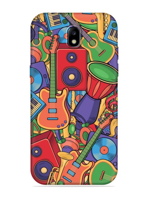 Colorful Music Art Embossed Soft Silicone Case for Samsung Galaxy J7 (2017) Edge Zapvi