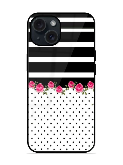 Flower Polka Dots Glossy Metal TPU Case