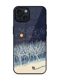 Full Moon Snowshoe Tour Glossy Metal TPU Case