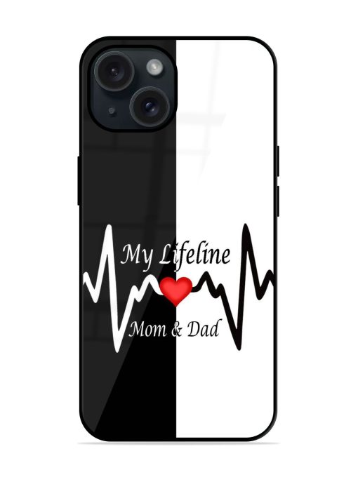 My Lifeline Is My Mom Dad Glossy Metal TPU Case