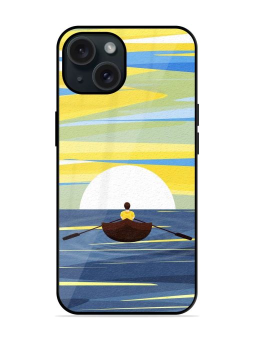 Rowing Person Ferry Paddle Glossy Metal TPU Case