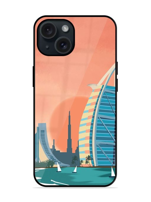 Dubai Architectural Scenery Glossy Metal TPU Case