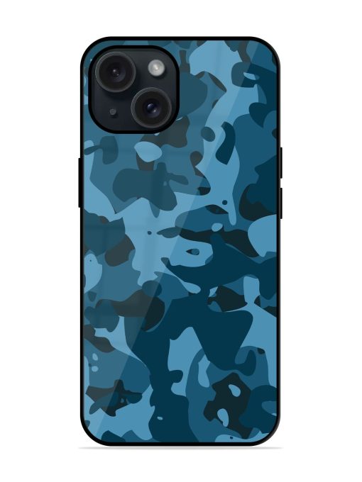 Dark Blue Shadow Army Military Art Glossy Metal TPU Case