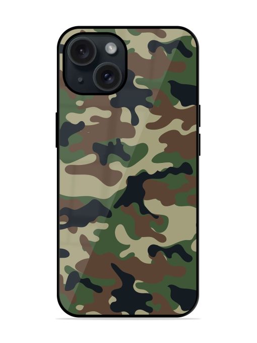 Army Military Camouflage Dark Green Glossy Metal TPU Case