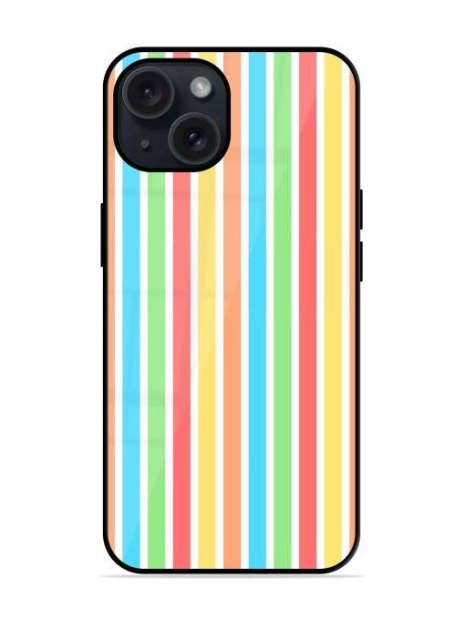 Colorful Stripes Glossy Metal TPU Case