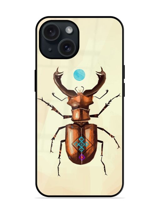 Stag Beetle Vector Glossy Metal TPU Case