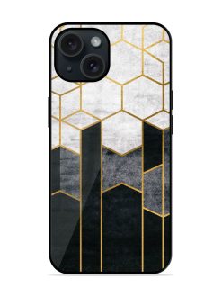Cube Marble Art Glossy Metal TPU Case